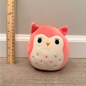 Squishmallows Pink and Cream Owl Stuffed Animal